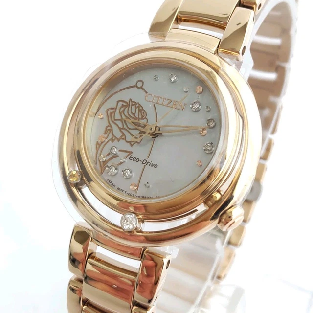 Disney Princess Model Beauty and the Beast with Box CITIZEN L Solar Watch Wome