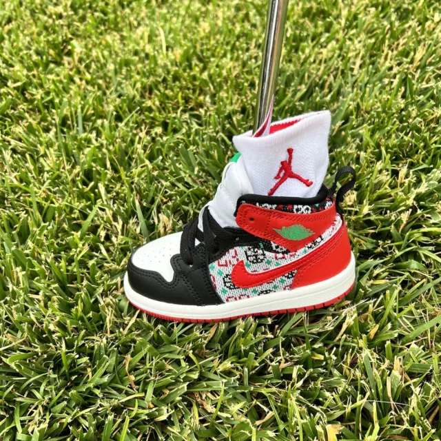 Custom Nike Air Uptempo Black White Golf Club Putter Head Cover Jordan  Pippen