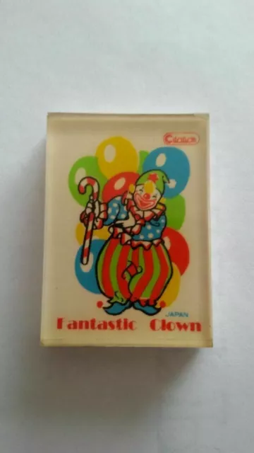 Gomme collection vintage eraser 80s Japan Citation Fantastic Clown NEUVE An.1980