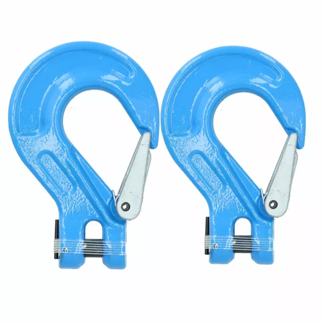 Clevis Sling Hook Safety Catch Max Lifting Capacity 3.15 Ton 10mm Chain 2pc