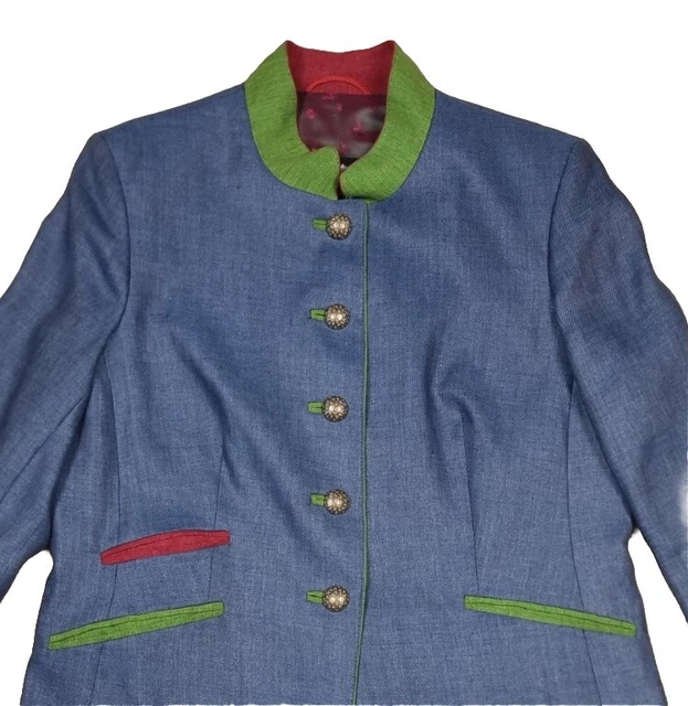 Gonna da passeggio tradizionale Bauer Pour Femme 100% lino 44 giacca blazer (4143)