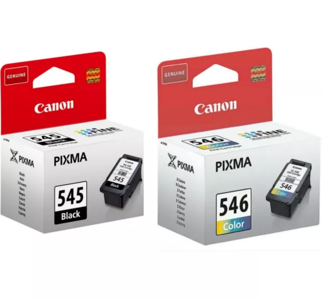 Kit 2 CARTUCCE ORIGINALI CANON PG545 e CL546  nero + colore   UFFICIALI CANON