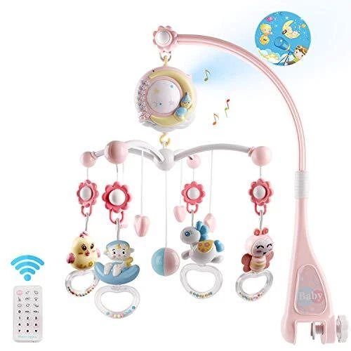 Berceau de musique pour bébé Lit bébé mobile avec fonction de temporisation P...