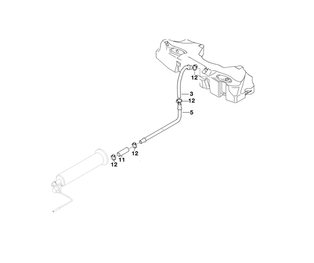 BMW GENUINE FUEL Tank Return Line Hose Pipe Rear E39 Replacement