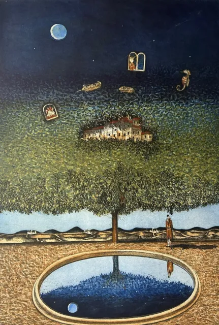 Franco Fortunato,acquaforte acquatinta colorata a mano76x56 cm