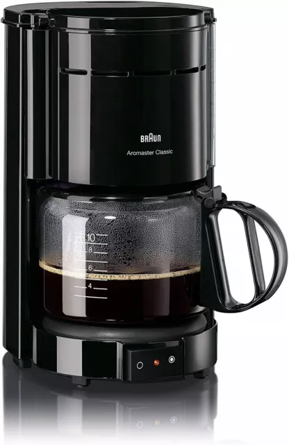 Braun KF 47/1 Aromaster Classic schwarz Filterkaffeemaschine 1000 Watt 10 Tassen