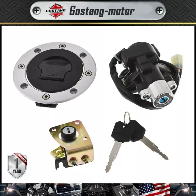 Ignition Switch Gas Cap Cover Seat Lock Key Set For Suzuki GSXR600 97-00