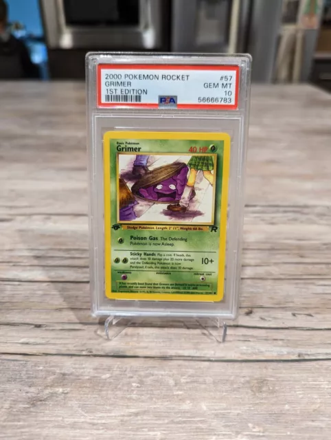 2000 Pokemon Team Rocket 1st Edition Grimer  PSA 10 Gem Mint 57/62 WOTC