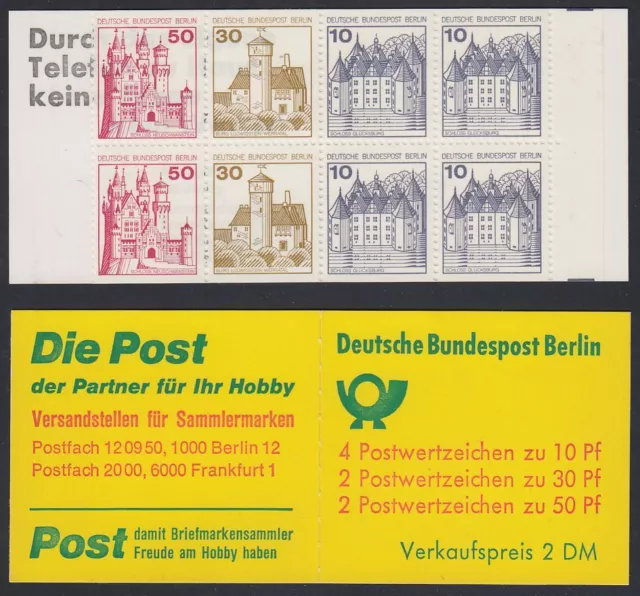 Germany Berlin 1977 ** Burgen und Schlösser MH 10 "Durch ..."