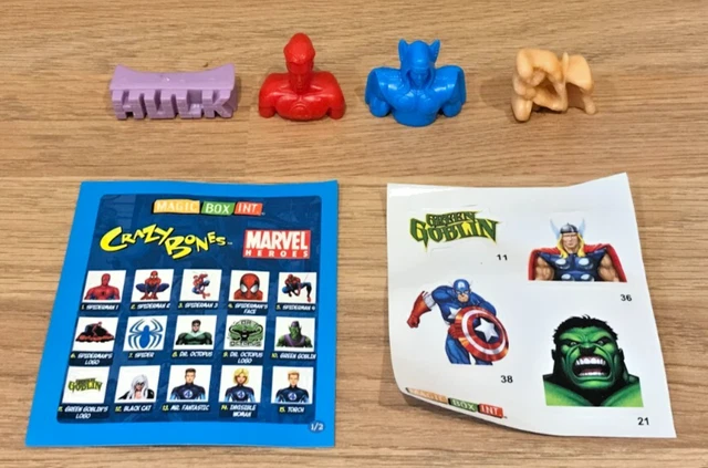 4 X GOGOS CRAZY BONES - MARVEL HEROES + Stickers £7.49 - PicClick UK