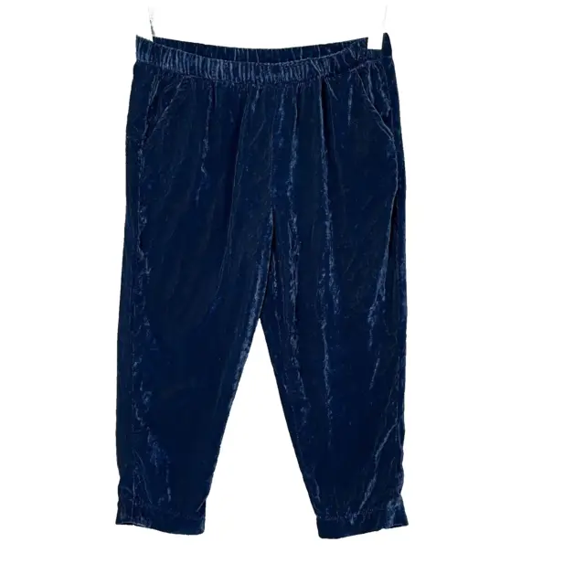 Gymboree Pants Girls XS 4 Navy Blue Crushed Velvet Velour Pull On Jogger Nwt New
