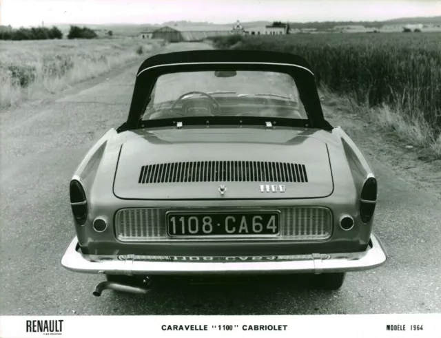 Renault Caravelle 1100 Convertible Antique Car Press Photo