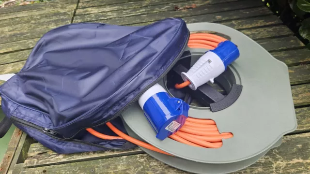 CARAVAN HOOK UP cable 10m Inc Reel And Bag £20.00 - PicClick UK