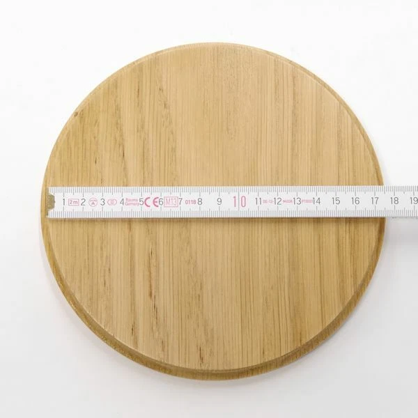 Placa de Jabalí Redondo Roble Claro Af 17 CM Con Cabeza Decoración Grande 3