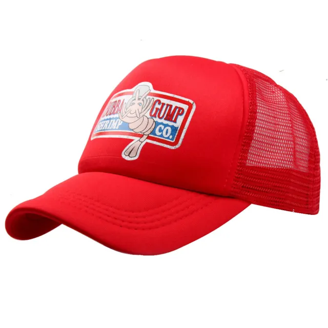 Bubba Gump Shrimp Co. Red Trucker Hat Forrest Gump Cap Costume Movie Company