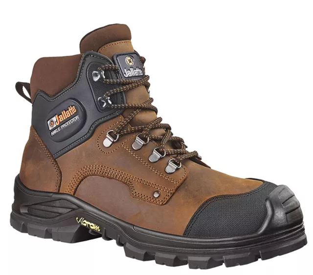JALLATTE JALBOX JJE19 Vibram Brown Safety Work Fleece Mens Rigger