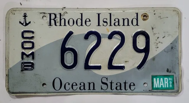 1998 Rhode Island Combination License Plate ~ 6229 🔥 FREE SHIPPING 🔥