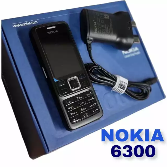 New Nokia 6300 Unlocked Camera Bluetooth  Mobile Phone(Full Box)- Black Edition