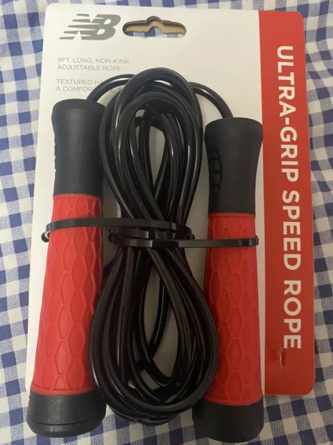New Balance Ultra Grip Speed Rope  Black With Red Size OSZ 9 Feet Long
