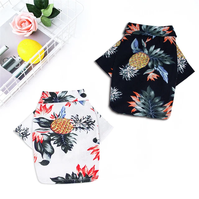 Summer Hawaiian Pet Shirt Beach Style For Puppy Small Dog Costume Apparel TShirt