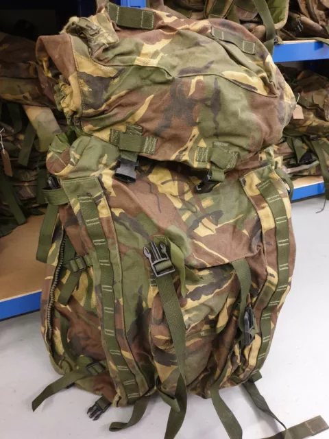 GENUINE BRITISH ARMY Bergen DPM Camo Rucksack Short Back 100L Tabbing ...