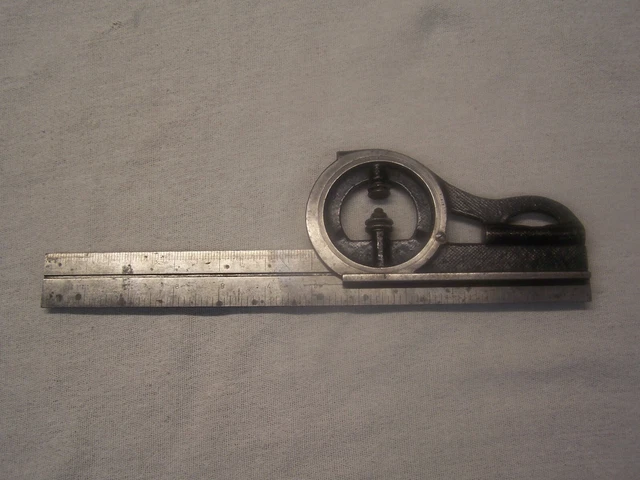 Starrett Combination Square Protractor 12" Machinist Tool USA Rare no.4 rule Starrett Combination Square Protractor 12" Machinist Tool USA Rare no.4 rule