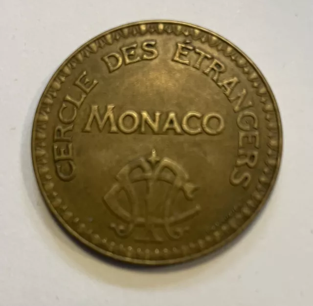 Monaco /Jeton De 10 Francs / Cercle Des Étrangers / Société Des Bains De Mer/Ttb