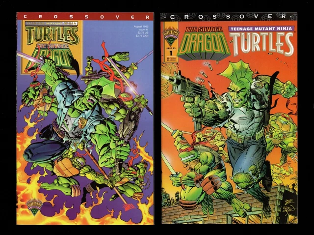 Teenage Mutant Ninja Turtles / Savage Dragon #1 Set (1995 ) Mirage Crossover