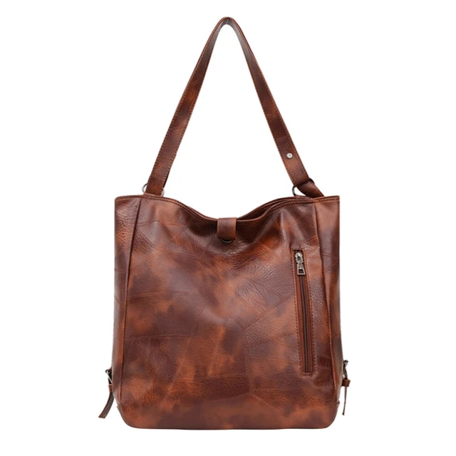 1Pc PU couture sac sac à bandoulière sac à main multifonctionnel sac à pour