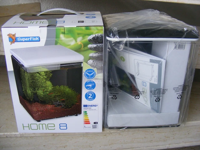 Garnelen Nano Aquarium 8 Liter mit Filter & LED Beleuchtung -Unbenutzt-