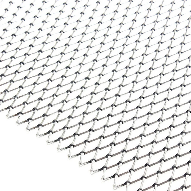Car Front Grille Guard Mesh Rhombic Grill Net Cover For Bumper Fender Hood Vent