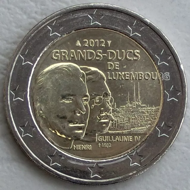 2 Euro Gedenkmünze Luxemburg 2012 Guillaume IV. unz