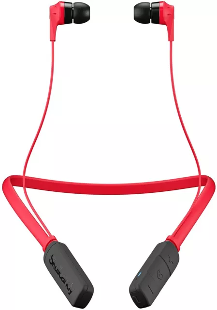 Skullcandy Ink'd Bluetooth kabellose In-Ear-Ohrhörer mit Mikrofon - rot