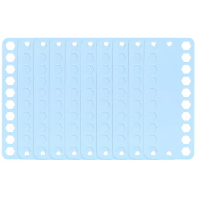10 tarjetas organizadoras de hilo dental bordado 20 posiciones para coser azul