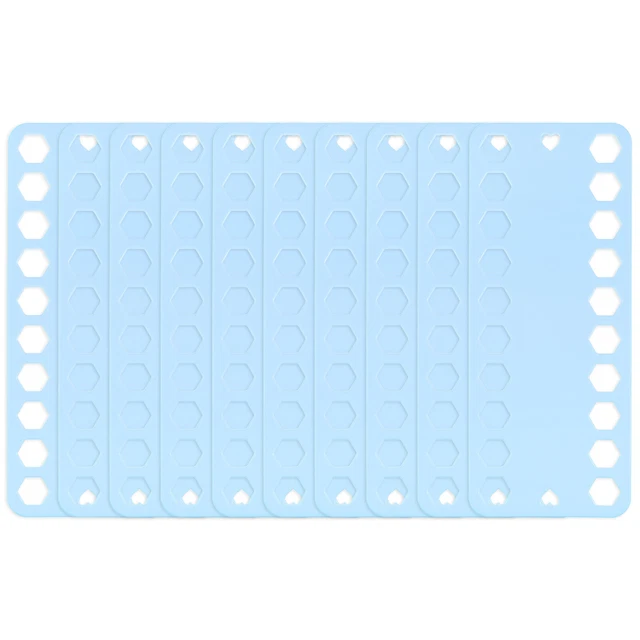 10 tarjetas organizadoras de hilo dental bordado 20 posiciones para coser azul