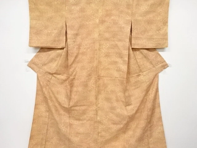 6212087: Japanese Kimono / Antique Hitoe Kimono / Mawata Tsumugi / Floral Sarasa