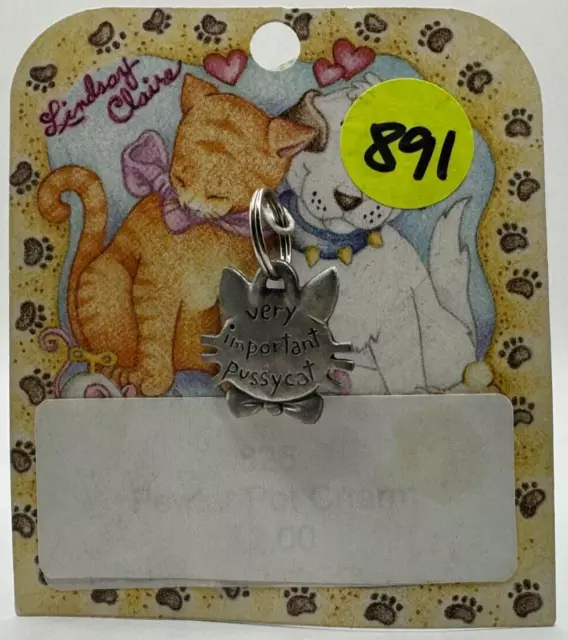 Very Important Cat, Pewter Keyring - Fine Pewter Lindsay Claire Designs, As New