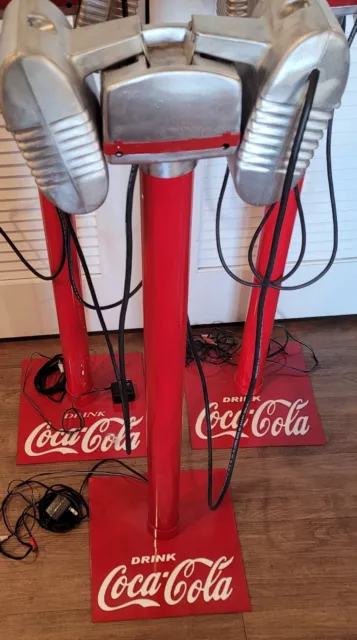 Orig. Vintage EPRAD (Toledo Ohio) Movie Speakers! Fully Restored! Lit! Coke!