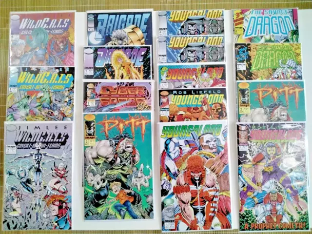 Image Comics lot. Pitt, Youngblood, Cyber Force, Brigade, Wild CATS, Savage Drag
