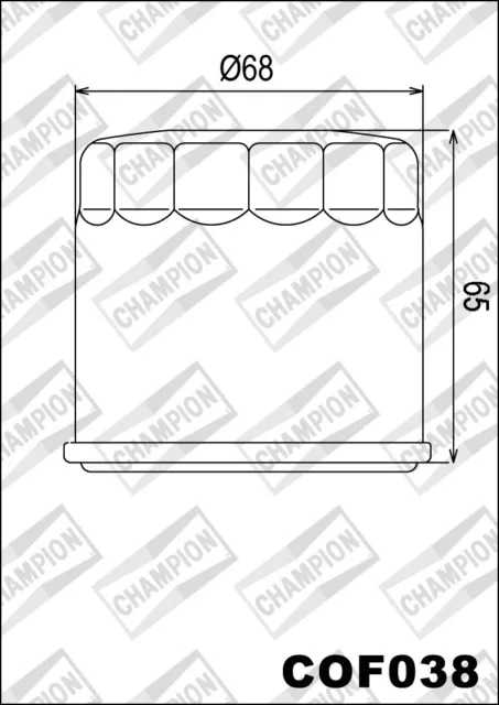 Cof Filtre à Huile CHAMPION pour Suzuki GSX650 F-K8, K9, L0, L1, L2, L3, L4, L5