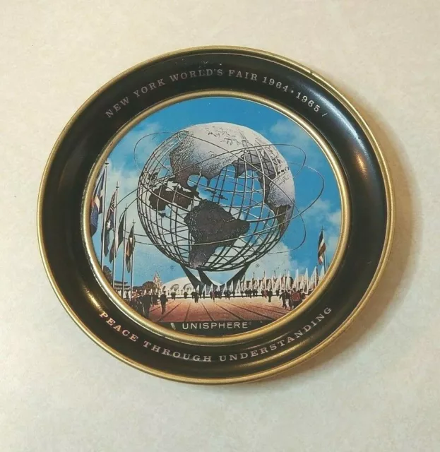 New York World's Fair 1964-1965 Peace Through Understanding Unisphere Tin Plate