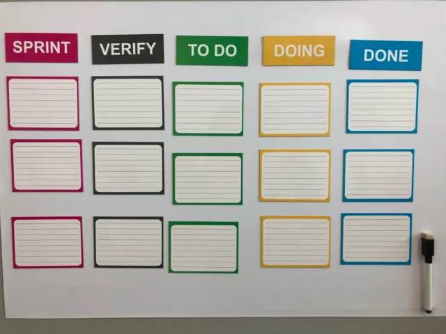 Custom Made Reusable Scrum Whiteboard Magnets for Whiteboard, Agile, Classroom