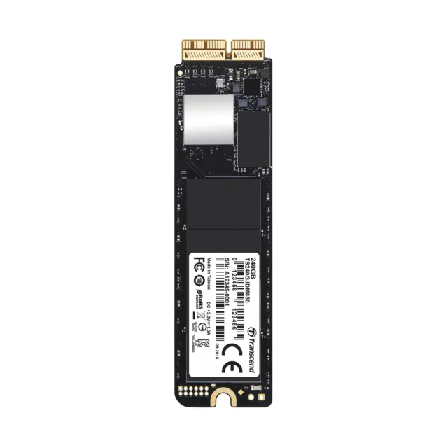 Actualización de 240 GB Transcend JetDrive 850 Thunderbolt PCIe SSD para Mac