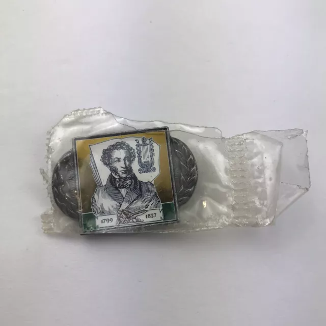 Vintage Alexander Sergeyevich Pushkin Russian Poet Lapel Pin