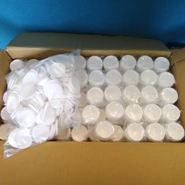 100 Wholesale White 1oz 30ml Plastic Cosmetic Double Wall Cream Jars Containers