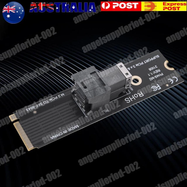 - M.2 NVME To U.2 Converter Card Mkey PCIeX4 M.2 PCIe To SFF8643 (Horizontal)