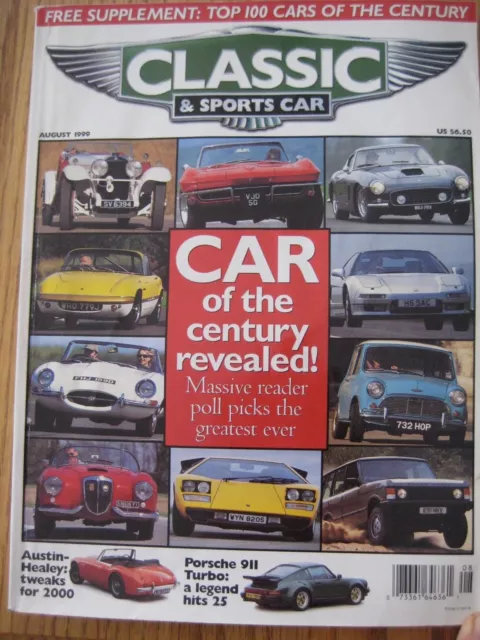 Classic & Sports Car Magazine Back Issue August 1999 Healey Porsche XKSS Alfa