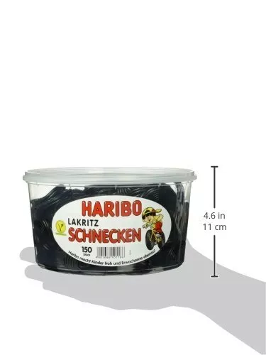 Haribo Lakritz Schnecken, 1er Pack (1 x 1.5 kg Dose)