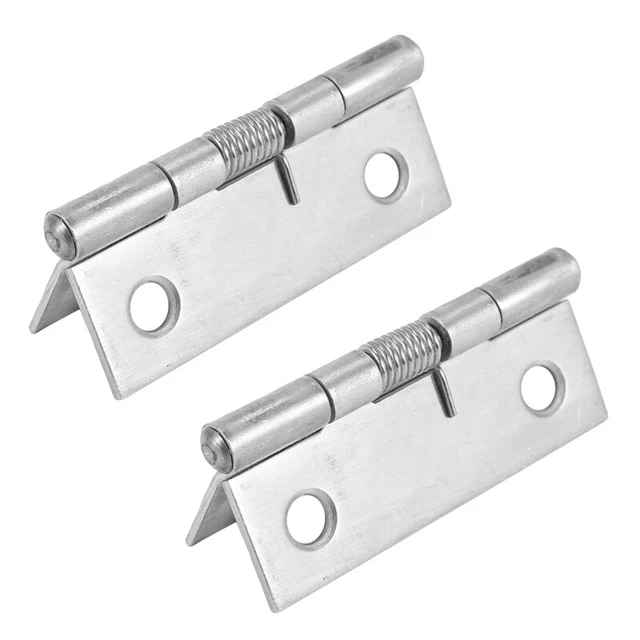 2X 2 Acero Inoxidable Autocierre Esquina Dibujo Bisagra de Tuero H4H2