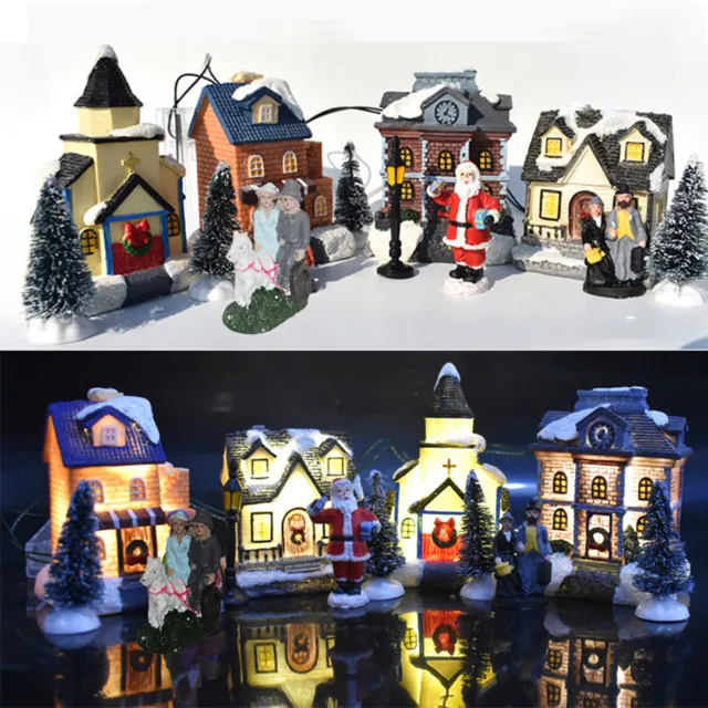 10Pcs Light Miniature Furniture House Resin  Decorate Creative Christmas Gifts